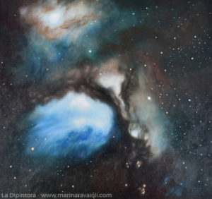 Marina Ravaioli - Nursery di stelle, nebulosa verde e azzurra